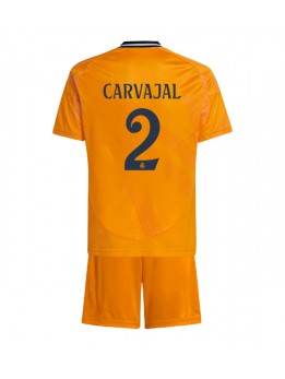 Real Madrid Daniel Carvajal #2 Replika Borta Kläder Barn 2024-25 Kortärmad (+ byxor)